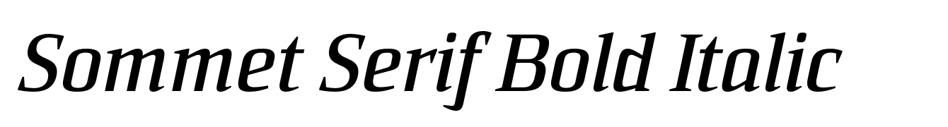 Sommet Serif Bold Italic